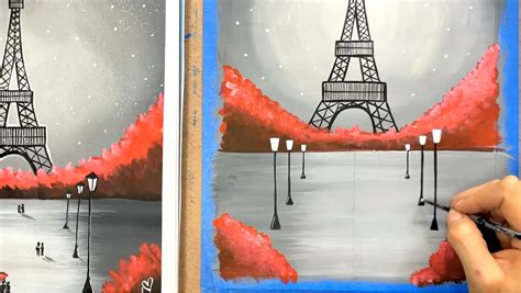 Aprende Como Dibujar Y Pintar La Torre Eiffel De Paris Paso A Paso