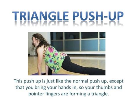 Triangle Push-Up - Simple Workout Routine