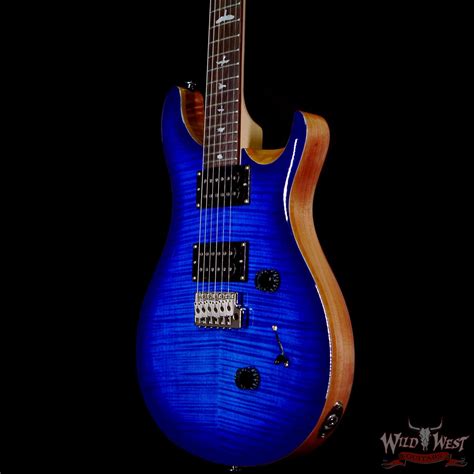 2021 Paul Reed Smith Prs Se Custom 24 Faded Blue Burst Wild West Guitars