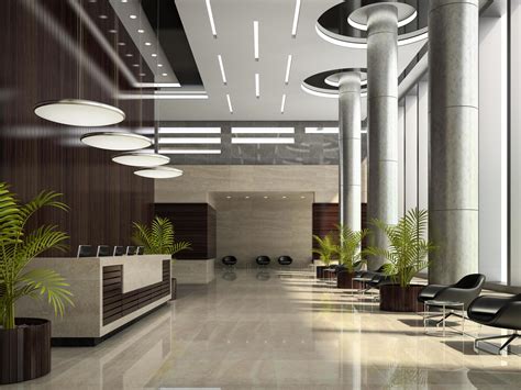 Interior of a hotel reception area in 3D illustration 2076280 Stock ...