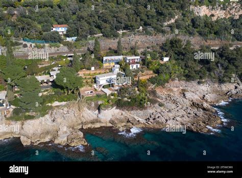 Aerial View Rocky Coast With The Villa E By Eileen Gray And The