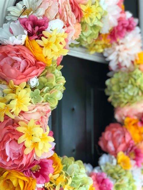 Oversized 30 Inches Bright Spring Or Summer Wreath Etsy