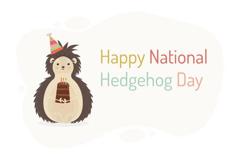 Happy National Hedgehog Day. 20264846 Vector Art at Vecteezy