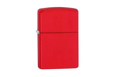 ENCENDEDOR ZIPPO ROJO MATE LOGO Faustotobacco