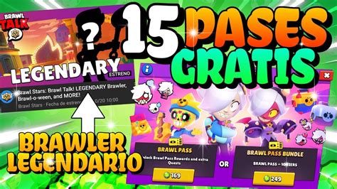 NUEVO BRAWLER LEGENDARIO REGALANDO 15 PASES DE BATALLA 170 GEMAS