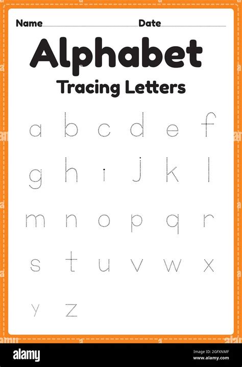 Tracing alphabet letters worksheet for kindergarten and preschool kids ...