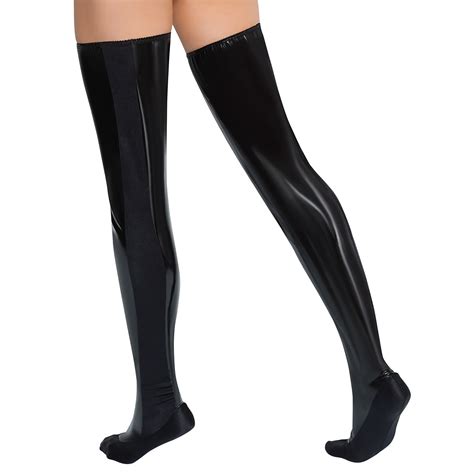 Lingerie Sexy Femme Bas Vinyle Bed Boots BLACK LEVEL EBay