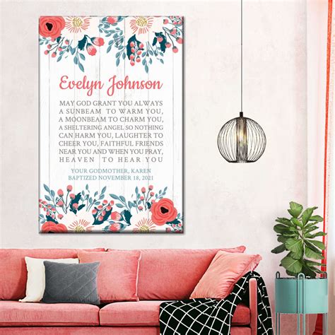 Personalized Godmothers Blessing Wall Art Canvas Prints Art Prints