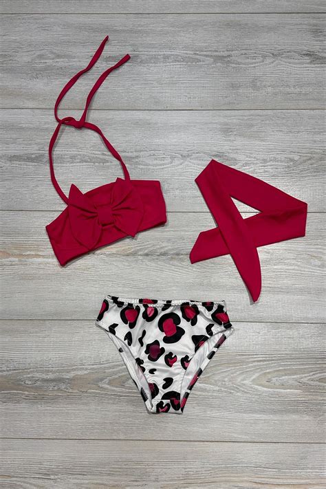 My Kids Wear Fiyonk Detaylı Bandanalı Üç Parça Bikini Takım Mayo Fiyatı Yorumları Trendyol