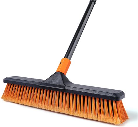 Amazon Treelen Inch Push Broom Outdoor Heavy Duty Broom For