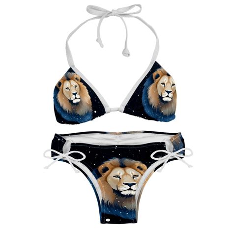 Leo Constellation Detachable Sponge Adjustable Strap Bikini Set Two