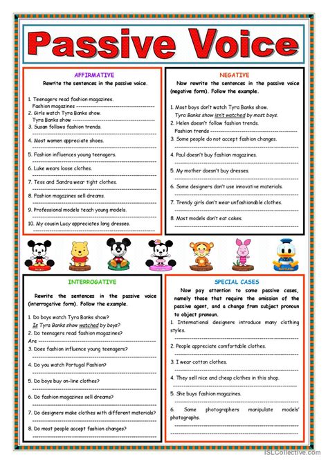 Passive Voice All Tenses Exercises