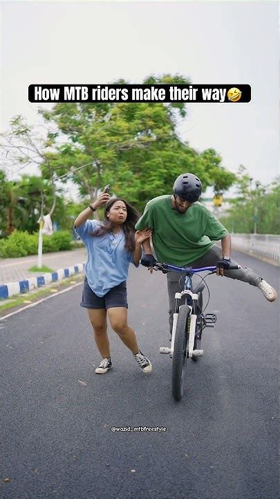 Wait For Her Reaction😂 Mtbfreestyle Cycling Stunts Mtbcycling