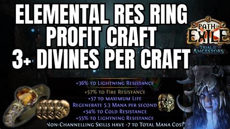 Poe Profit Crafting High Elemental Resistance Rings Path Of