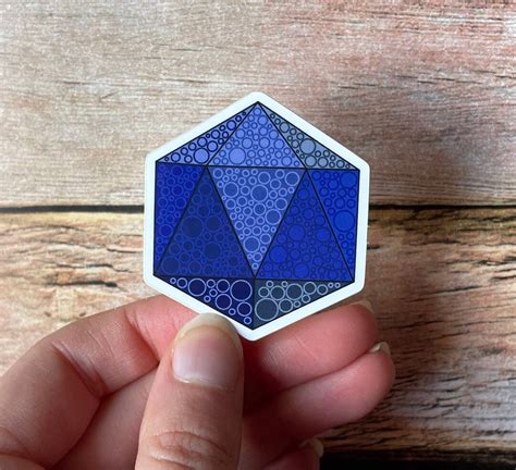 Dnd Vinyl Sticker Glossy Dice Sticker D20 Dungeons And Etsy