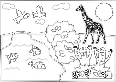 Coloriage La Création télécharger et imprimer gratuit sur