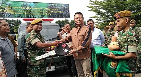 Paguyuban Alumni Cangehgar Serahkan 1 Unit Ambulance Ke Yon Arhanud 14 PWY