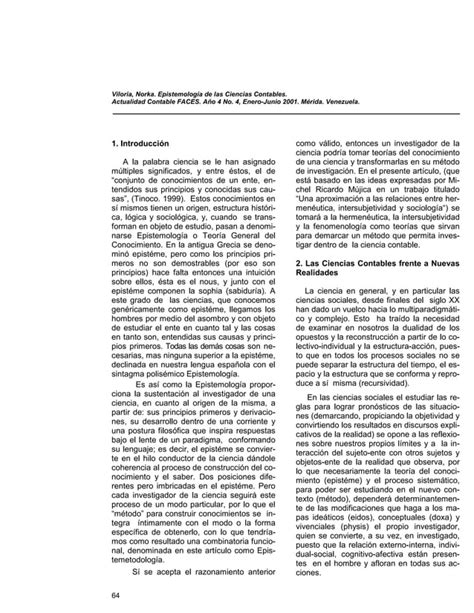 Epistemologia De La Ciencia Contable PDF