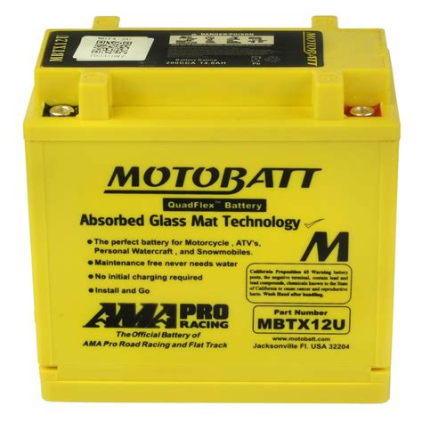 Motobatt MBTX12U 12V 14Ah AGM Battery BM MBTX12U EBay