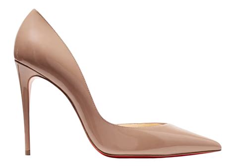 Christian Louboutin Iriza Mm Pump Nude Patent Leather Nude Red Editorialist
