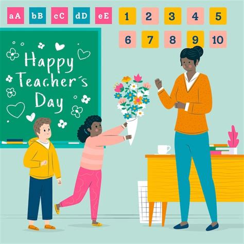 Free Vector | Teachers day celebration theme