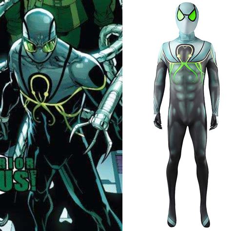 Marvel Cosplay Otto Gunther Octavius One-piece Tights Costume Halloween ...