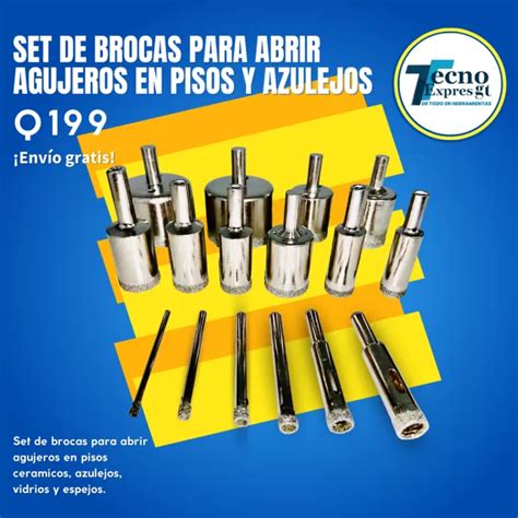 Set De Brocas Para Abrir Agujeros En Pisos Y Azulejos Tecno Expres Gt