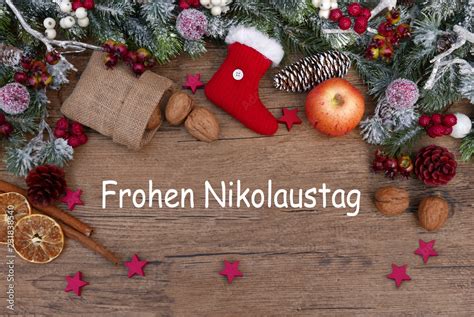 Frohen Nikolaus Stock Foto Adobe Stock