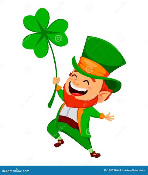 Saint Patrick Day Cartoon Character Leprechaun Stock Vector