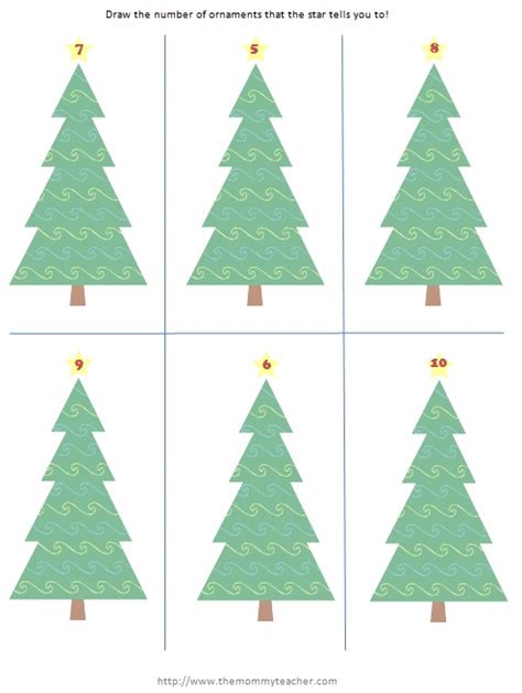 Christmas Tree Counting Printable – The Mommy Teacher