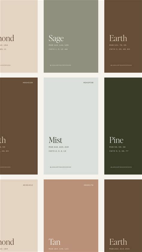 Custom Natural Color Palettes For Bespoke Branding