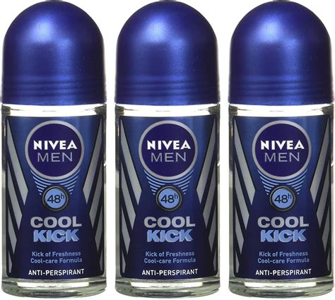 Nivea for Men Cool Kick 48 Hr. Anti-perspirant Roll-on Deodorant. 50 Ml ...