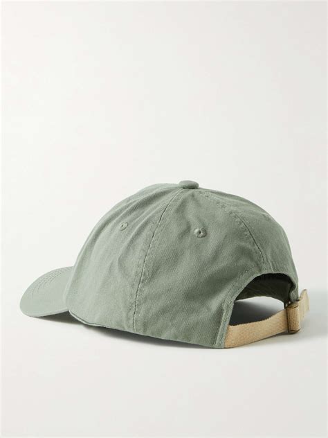 Army Green Logo Embroidered Cotton Twill Baseball Cap Acne Studios