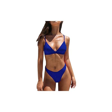 Costumi Da Bagno Donna Solid Up Bikini Push Set Pezzi Costume Da Bagno