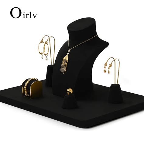 Oirlv Pr Sentoir De Bijoux Noir Accessoires De Vitrine Pour Colliers