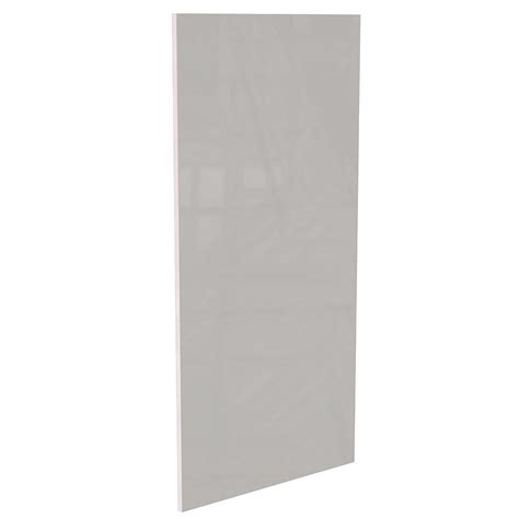 Modern Slab Kitchen Larder Door H X W Mm Gloss Grey Homebase