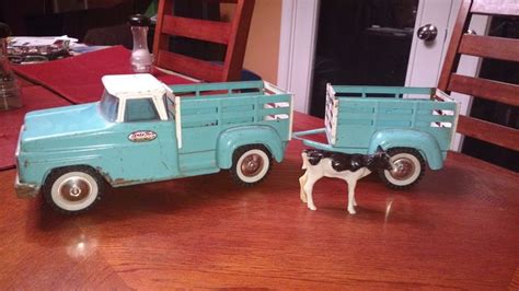 1963 54 Tonka Stake Side Pick Up Truck And Trailer Set Tonka Toys