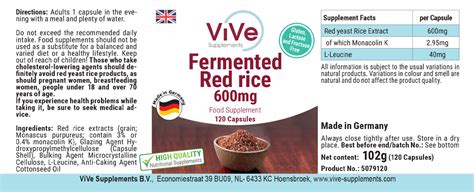 Fermented Red Rice 600mg