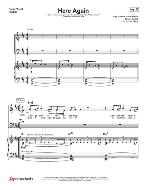 Here Again (Paradoxology) Sheet Music PDF (Elevation Worship ...