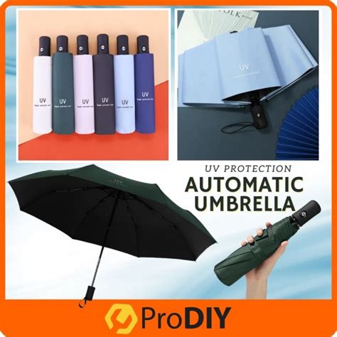 Uv Parasol Automatic Open Closed Umbrella Women Men Auto Open Outdoor