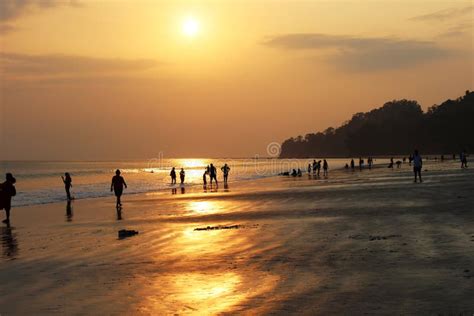 Beautiful Sunset At Radhanagar Beach Havelock Island Stock Photo