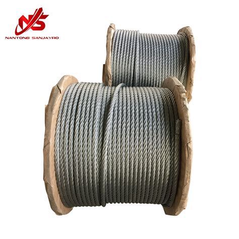 Galvanized Steel Wire Rope Aircraft Cable 6X19 FC Iwrc For Derricking