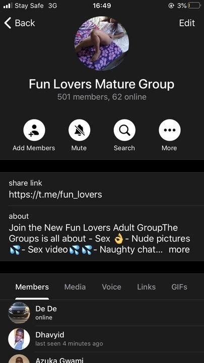 Telegram Group —nigeria Adult Matured Minds Telegram Group Dating And