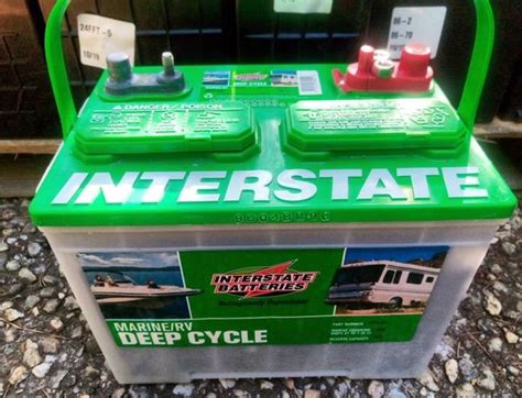 Interstate Deep Cycle Marine RV Battery Group 24 Perfect Condition For