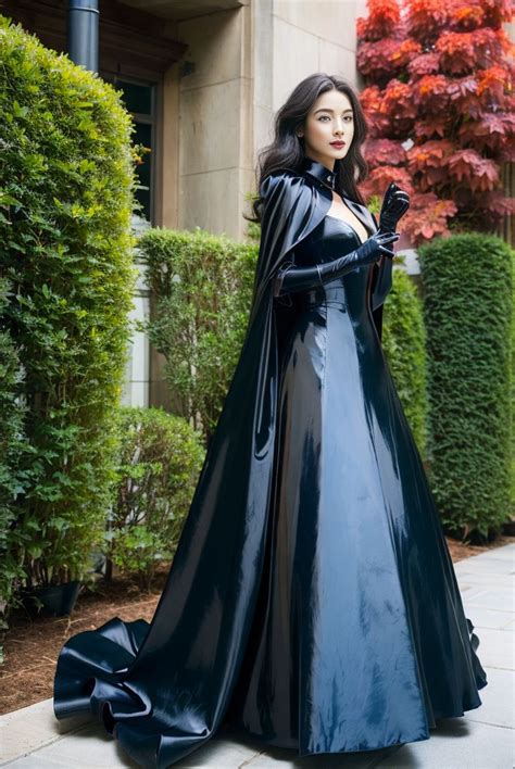 Langerie Dress Cloak Cape Satin Leather Pvc Latex