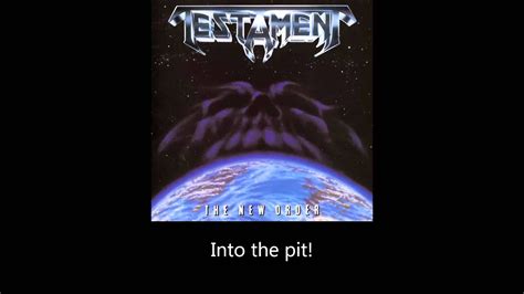 Testament Into The Pit Lyrics Youtube