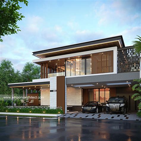 Desain Tampak Depan 2 Rumah Modern 2 Lantai Bapak Ydj Di Jakarta 37413