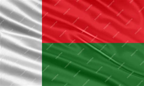 Premium Vector | Madagascar flag design waving madagascar flag made of ...