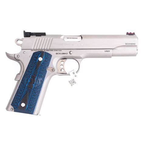 Colt Gold Cup Lite Acp Stainless Steel Blue G Grips O Gcl