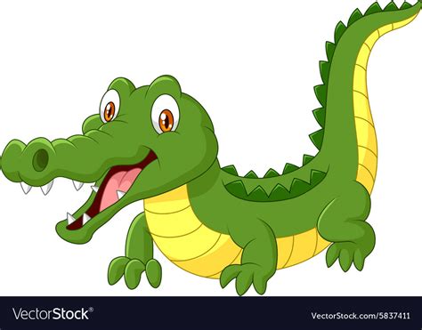 Cartoon crocodile Royalty Free Vector Image - VectorStock